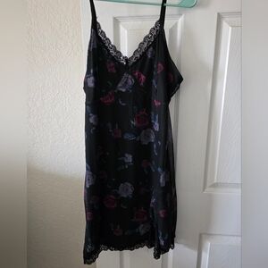 Floral Lace Trim Dress